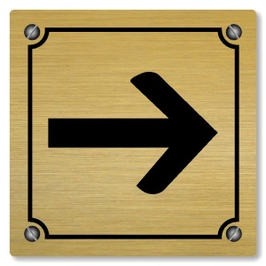 Šipka, 80x80mm, zlatá, Kansas